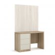 Lynham 3 Drawer Dressing Table in Sonoma Oak with Cream Fronts