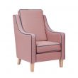 Burley High Cushion Back Armchair in Tones Orchid