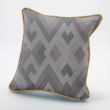 18" Scatter Cushion In Niya Ash, piped in Tones Gold 