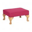 Queen Anne Foot Stool in Orchid Faux Leather Vinyl