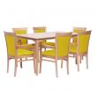 Padbury Rectangular Dining Set in Zest Citrus Vinyl - 910 x 1500mm Table