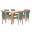 Padbury Rectangular Dining Set in Zest Duckegg Blue Vinyl - 910 x 1500mm Table