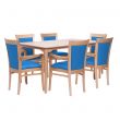 Padbury Rectangular Dining Set in Zest Electric Blue Vinyl - 910 x 1500mm Table