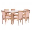 Padbury Rectangular Dining Set in Zest Pale Pink Vinyl - 910 x 1500mm Table