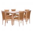 Padbury Rectangular Dining Set in Zest Amber Vinyl - 910 x 1500mm Table