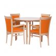 Padbury Round Dining Set in Zest Tangerine Vinyl - 40" Table