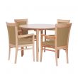 Padbury Round Dining Set in Zest Chai Vinyl - 40" Table
