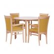 Padbury Round Pedestal Dining Set in Zest Mustard Vinyl - 36" Table