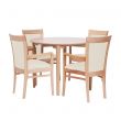 Padbury Round Pedestal Dining Set in Zest Cream Vinyl - 36" Table