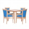 Padbury Square Dining Set in Zest Electric Blue Vinyl - 40" Table