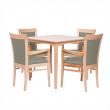 Padbury Square Dining Set in Zest Dove Vinyl - 36" Table