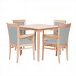 Padbury Square Dining Set in Zest Silver Vinyl - 36" Table