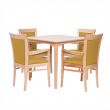 Padbury Square Dining Set in Zest Mustard Vinyl - 36" Table