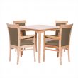 Padbury Square Dining Set in Zest Mink Vinyl - 36" Table