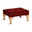 Queen Anne Foot Stool in Port Faux Leather Vinyl