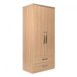 Somerset 2 Door 2 Drawer Wardrobe in Beech