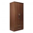 Somerset 2 Door 2 Drawer Wardrobe in Walnut