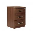 Somerset 3 Drawer Bedside Table in Walnut