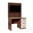 Somerset 3 Drawer Dressing Table in Walnut with Cream Fronts 