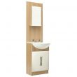 Somerset 2 Door Vanity Unit in Lissa Oak with Cream Fronts