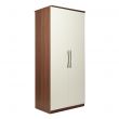 Somerset 2 Door Wardrobe in Walnut with Cream Fronts 