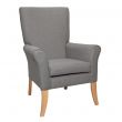 Tangley High Back Non Wing Chair in Alba Pewter