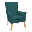 Tangley High Back Non Wing Chair in Alba Teal