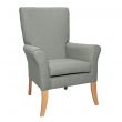 Tangley High Back Non Wing Chair in Alba Platinum