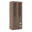 Vision Shaker 2 Door 2 Drawer Wardrobe in Walnut