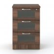 Vision Shaker 3 Drawer Bedside in Walnut