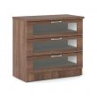 Vision Shaker 3 Drawer Chest in Walnut