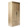 Winscombe 2 Door 2 Drawer Wardrobe in Sonoma