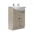Winscombe 2 Door Vanity Unit in Grey Oak
