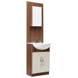 Winscombe 2 Door Vanity Unit in Walnut with Cream Fronts 