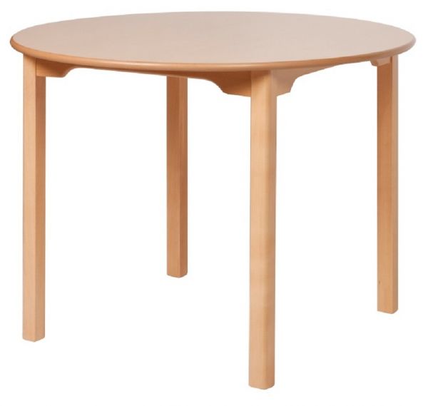 Century round dining table - 1020mm (40") Diameter with wheelchair cutouts and tapered legs