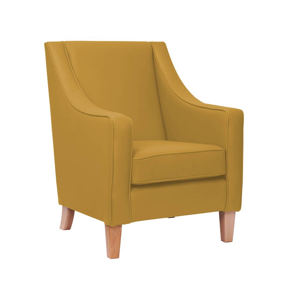 Mustard high sale back armchair
