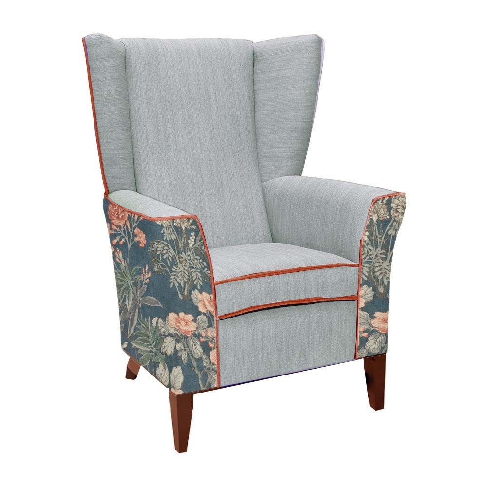 Traditional high discount back wing chairs