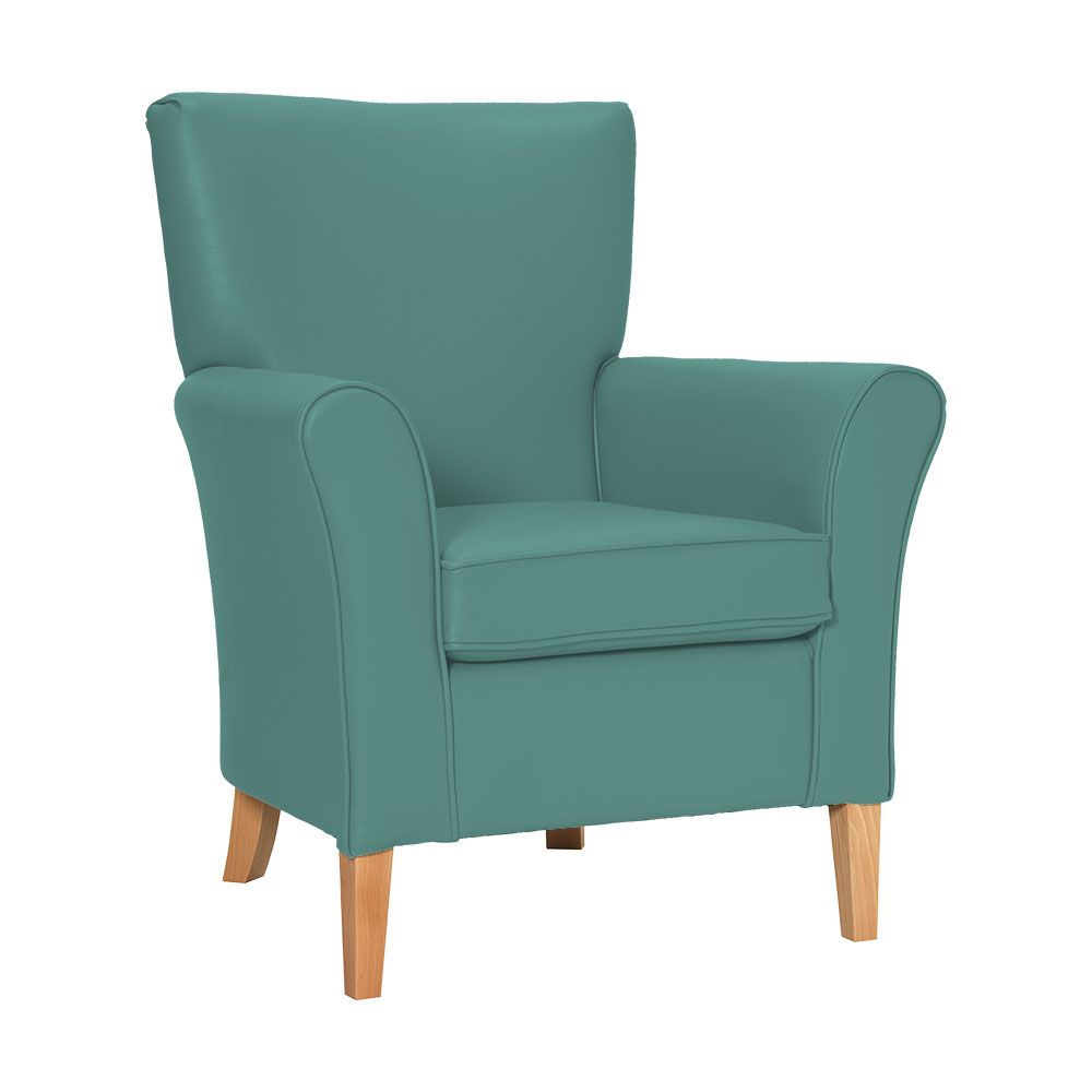 Duck egg blue top armchair