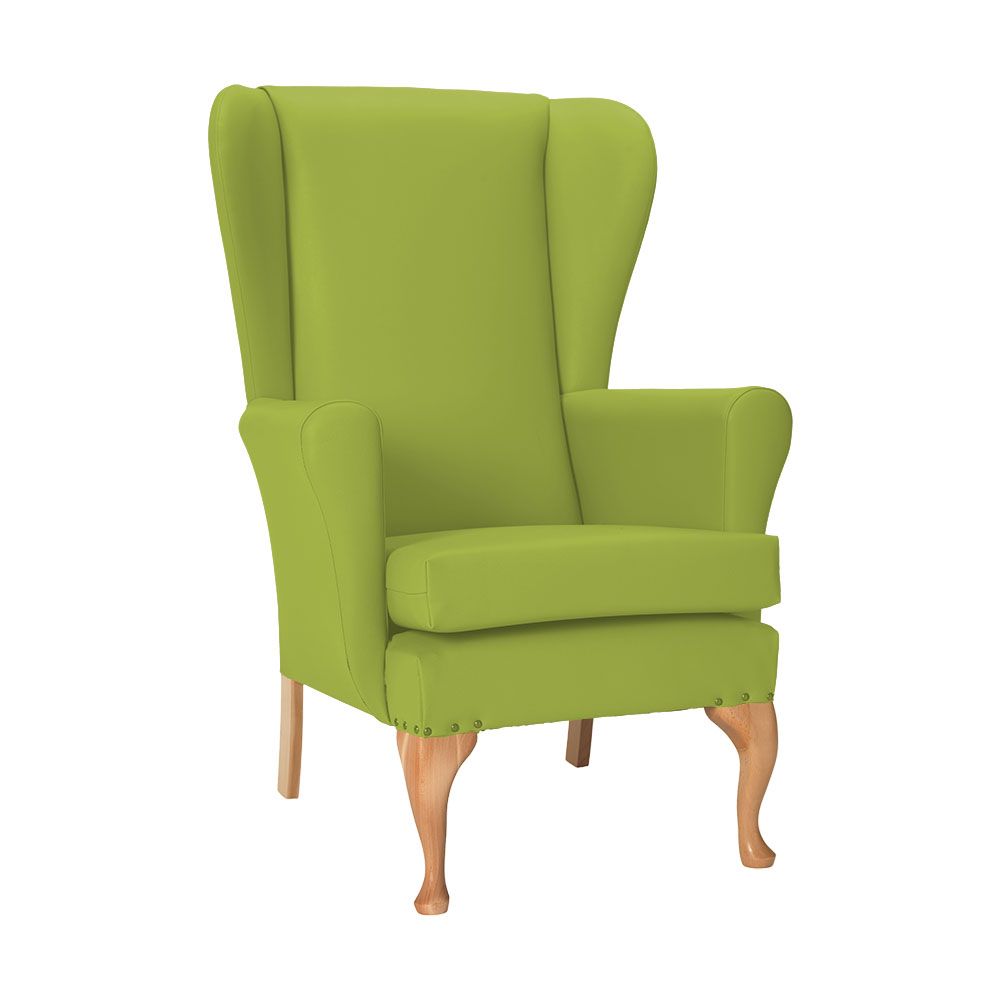 Leckford High Back Chair in Zest Apple Vinyl