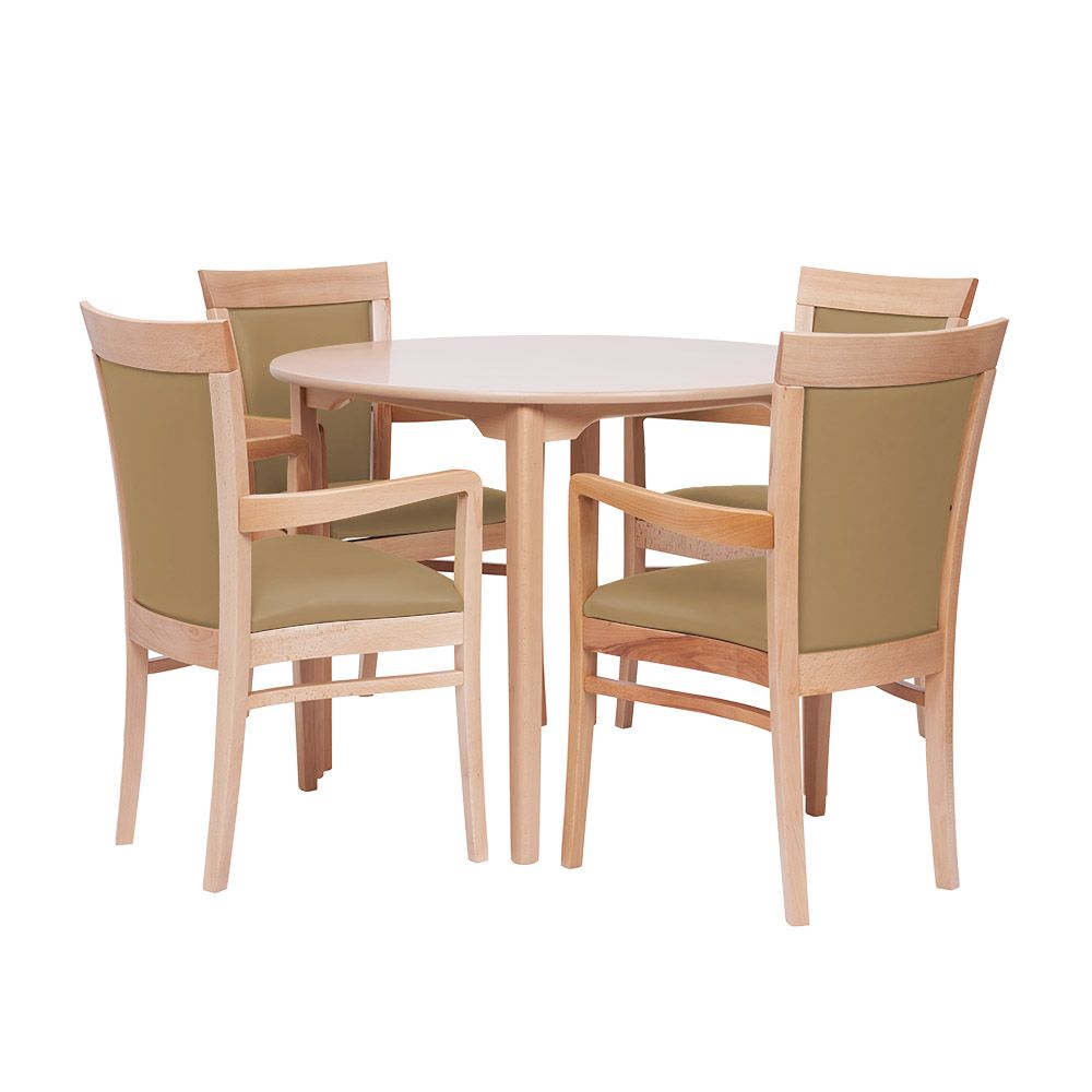 Padbury Round Dining Set in Zest Chai Vinyl 40