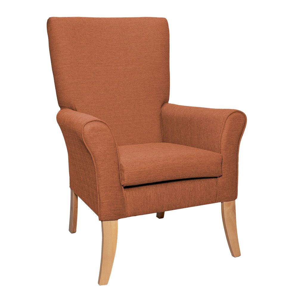 Orange outlet wing chair