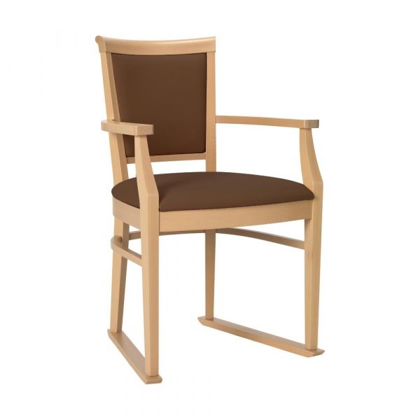 Ardenne Dining Chair in Chestnut Faux Leather
