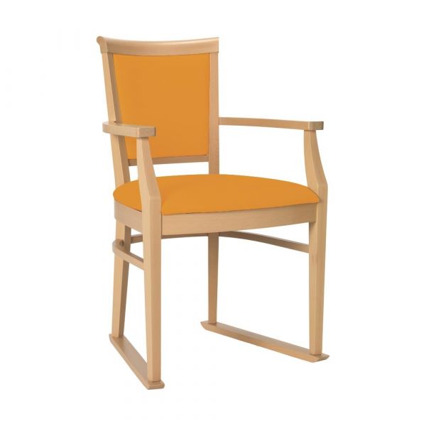 Ardenne Dining Chair in Mustard Faux Leather