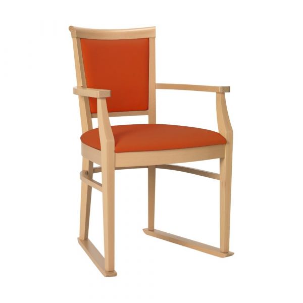 Ardenne Dining Chair in Burnt Orange Faux Leather