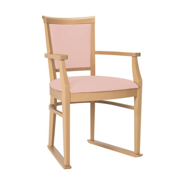 Ardenne Dining Chair in Zest Pale Pink Vinyl