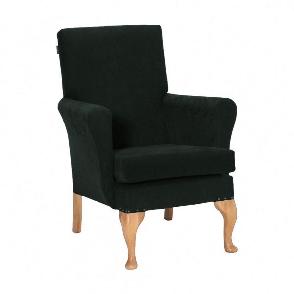 Leckford Medium Back Chair in Libra Black Soft Feel