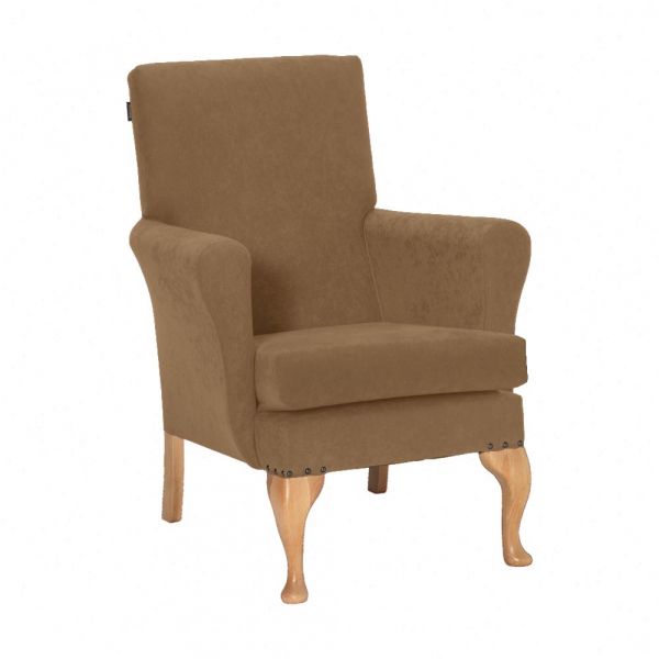 Leckford Medium Back Chair in Libra Brown Soft Feel