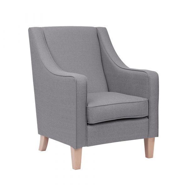 Burley High Back Armchair in Alba Nickel
