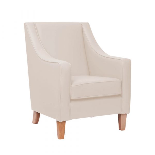 Burley High Back Armchair in Edison Cream