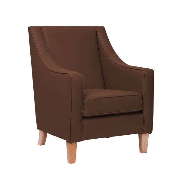 Burley High Back Armchair in Zest Nutmeg Vinyl